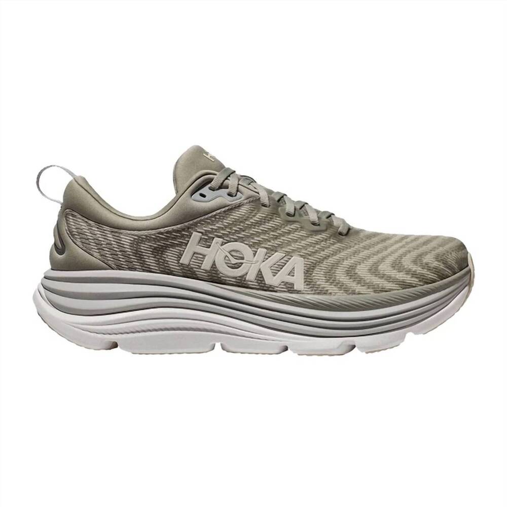 NEW HOKA men's gaviota 5 running shoes in barley/oat milk